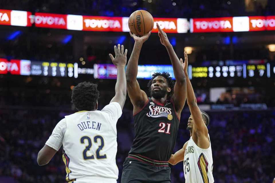 yl23455永利官方网站-乔治禁赛！恩比德40+11率76人力克鹈鹕 贝34分锡安6中2